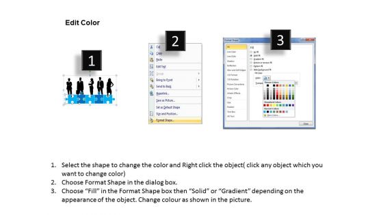 Business Team With Puzzle And Icons Powerpoint Template