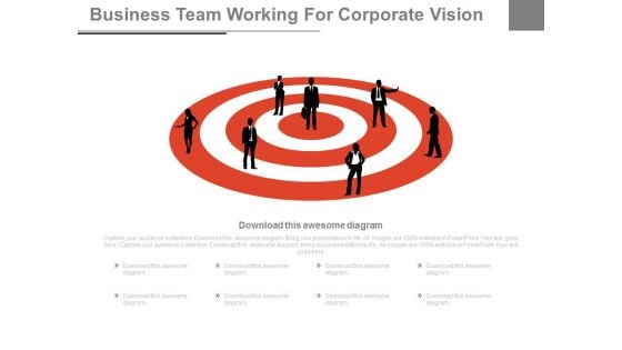 Business Team Working For Corporate Vision Powerpoint Slides