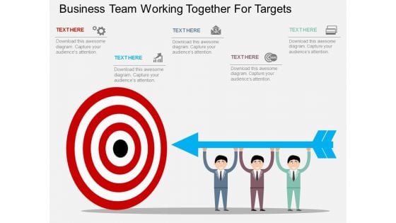 Business Team Working Together For Targets Powerpoint Template