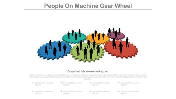 Business Teams On Colorful Gears Powerpoint Slides