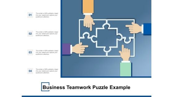 Business Teamwork Puzzle Example Ppt PowerPoint Presentation Model Graphics Design
