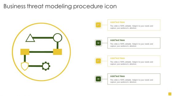 Business Threat Modeling Procedure Icon Designs PDF