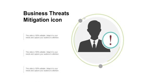 Business Threats Mitigation Icon Ppt PowerPoint Presentation Show Portrait