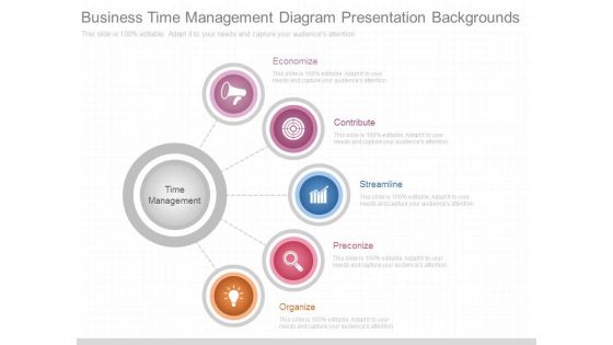 Business Time Management Diagram Presentation Backgrounds