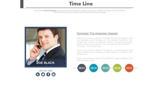 Business Timeline For Social Media Network Powerpoint Slides