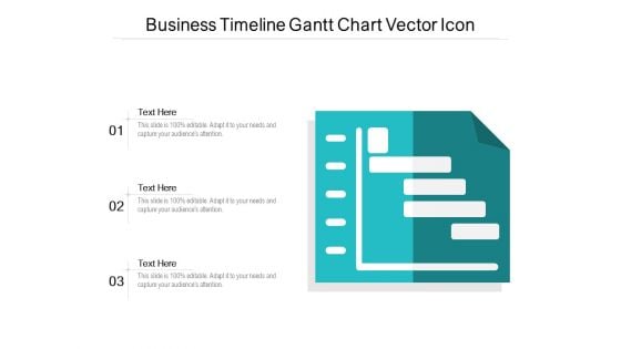 Business Timeline Gantt Chart Vector Icon Ppt PowerPoint Presentation Infographic Template Gridlines PDF