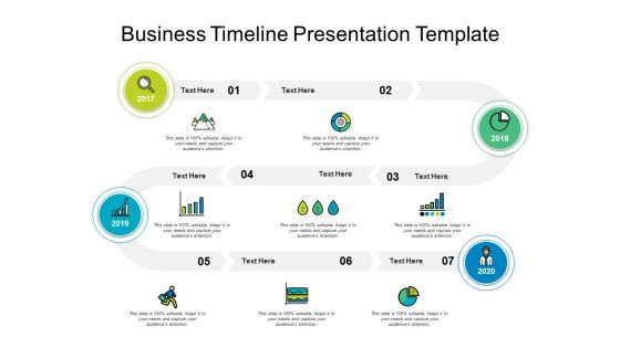 Business Timeline Presentation Template Ppt PowerPoint Presentation Infographics Template PDF