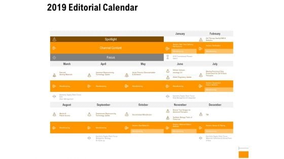 Business To Business Advertising Proposal 2019 Editorial Calendar Themes PDF