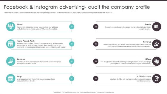 Business To Business Digital Facebook And Instagram Advertising Audit The Company Infographics PDF Business To Business Digital Facebook And Instagram Advertising Audit The Company Infographics PDF