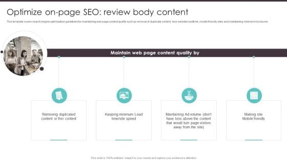 Business To Business Digital Optimize On Page SEO Review Body Content Introduction PDF
