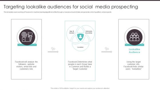 Business To Business Digital Targeting Lookalike Audiences For Social Media Brochure PDF