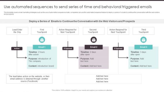 Business To Business Digital Use Automated Sequences To Send Series Of Time Introduction PDF