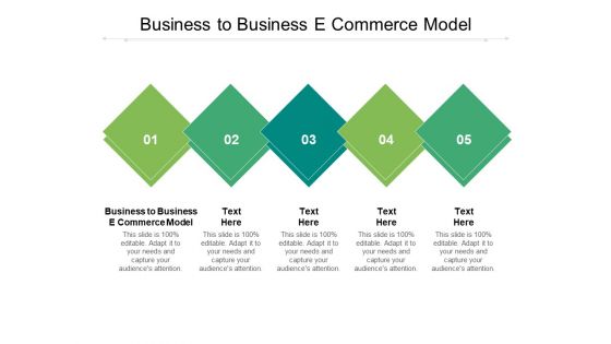 Business To Business E Commerce Model Ppt PowerPoint Presentation Professional Samples Cpb Pdf