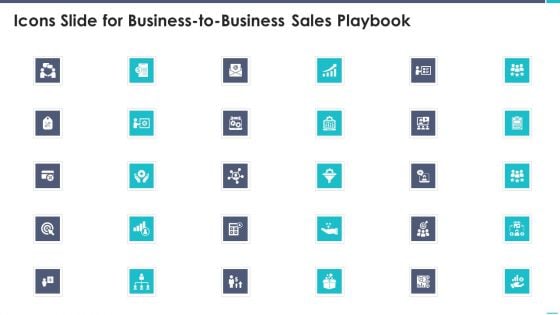 Business To Business Sales Playbook Icons Slide For Business To Business Sales Playbook Clipart PDF