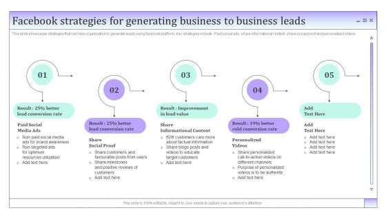 Business To Business Social Facebook Strategies For Generating Business To Business Leads Graphics PDF Business To Business Social Facebook Strategies For Generating Business To Business Leads Graphics PDF