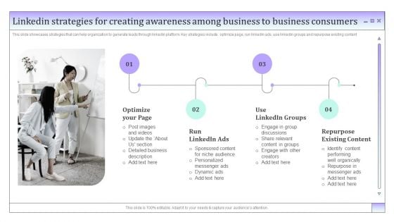 Business To Business Social Linkedin Strategies For Creating Awareness Among Business Demonstration PDF Business To Business Social Linkedin Strategies For Creating Awareness Among Business Demonstration PDF