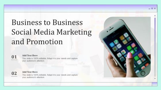 Business To Business Social Media Marketing And Promotion Brochure PDF