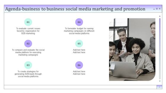 Business To Business Social Media Marketing And Promotion Ppt PowerPoint Presentation Complete Deck With Slides