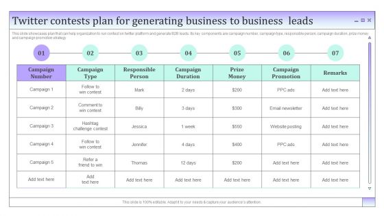 Business To Business Social Twitter Contests Plan For Generating Business To Business Leads Microsoft PDF Business To Business Social Twitter Contests Plan For Generating Business To Business Leads Microsoft PDF