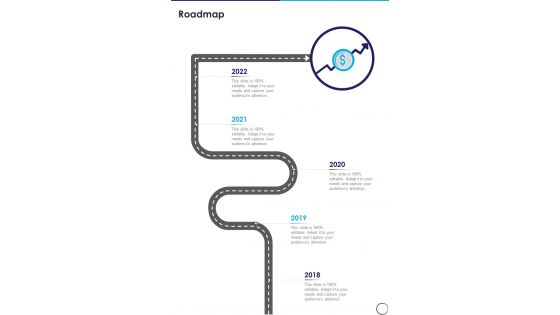 Business To Business Trade Proposal Roadmap One Pager Sample Example Document