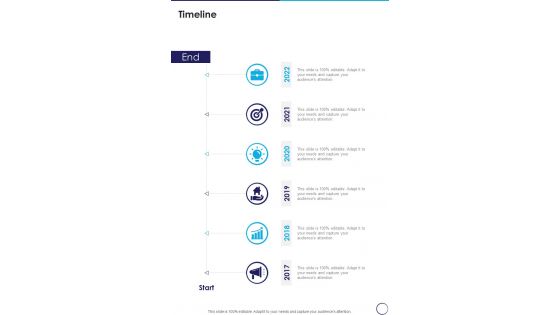 Business To Business Trade Proposal Timeline One Pager Sample Example Document