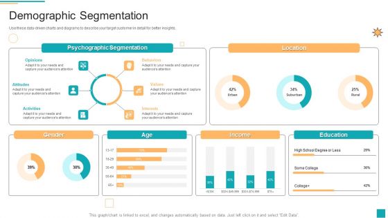 Business To Customer Online And Traditional Demographic Segmentation Template PDF