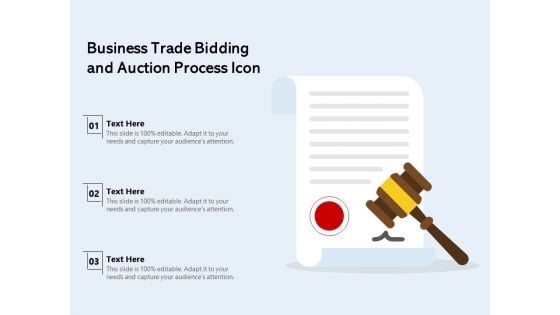 Business Trade Bidding And Auction Process Icon Ppt PowerPoint Presentation Gallery Themes PDF