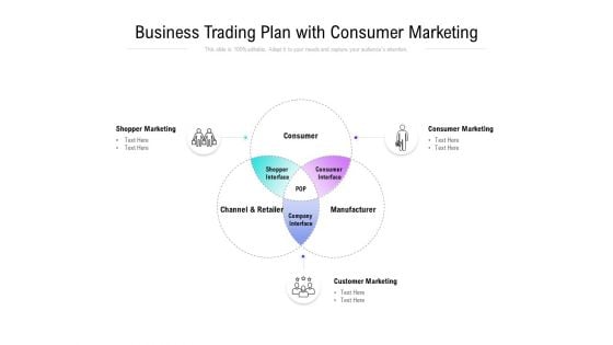 Business Trading Plan With Consumer Marketing Ppt PowerPoint Presentation Icon Mockup