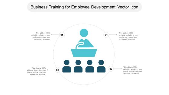 Business Training For Employee Development Vector Icon Ppt PowerPoint Presentation Portfolio Themes