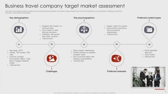 Business Travel Company Target Market Assessment Diagrams PDF