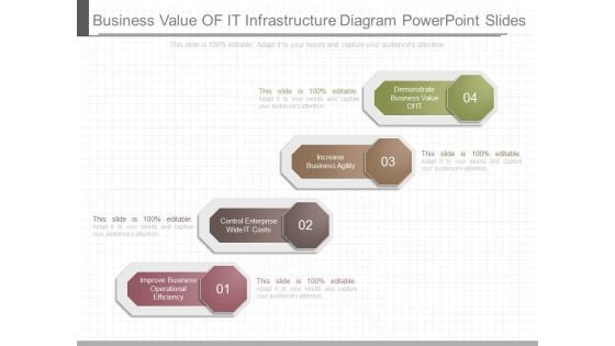 Business Value Of It Infrastructure Diagram Powerpoint Slides