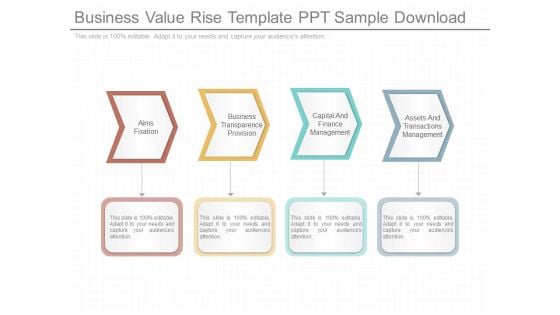 Business Value Rise Template Ppt Sample Download