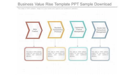 Business Value Rise Template Ppt Sample Download