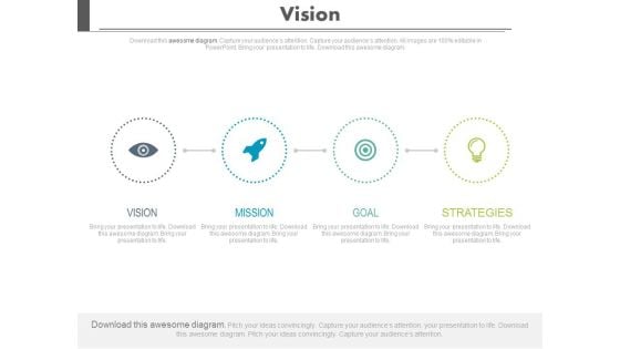 Business Vision Goal Achievement Process Powerpoint Slides