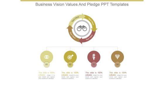 Business Vision Values And Pledge Ppt Templates