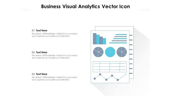 Business Visual Analytics Vector Icon Ppt PowerPoint Presentation Pictures Background PDF