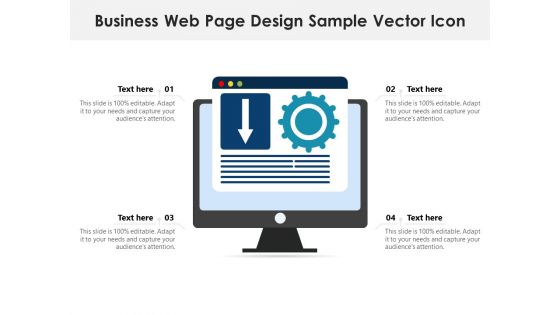 Business Web Page Design Sample Vector Icon Ppt PowerPoint Presentation Ideas Graphics Tutorials PDF