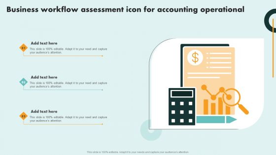 Business Workflow Assessment Icon For Accounting Operational Summary PDF