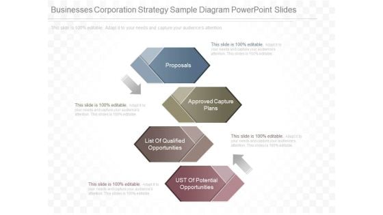 Businesses Corporation Strategy Sample Diagram Powerpoint Slides