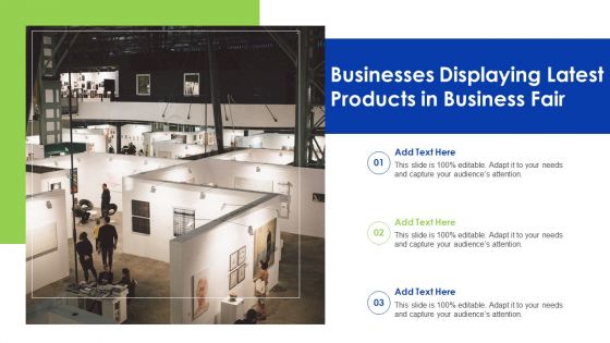 Businesses Displaying Latest Products In Business Fair Slides PDF