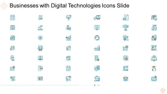 Businesses With Digital Technologies Icons Slide Microsoft PDF