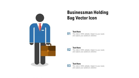 Businessman Holding Bag Vector Icon Ppt PowerPoint Presentation Model Slides