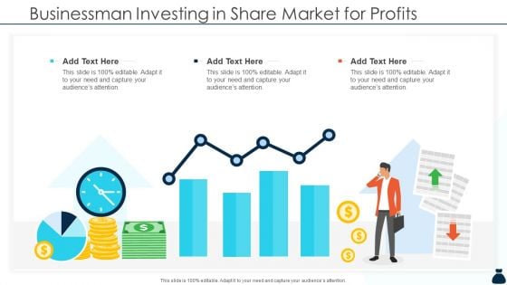 Businessman Investing In Share Market For Profits Infographics PDF