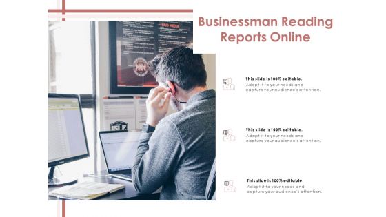 Businessman Reading Reports Online Ppt PowerPoint Presentation Inspiration Gallery