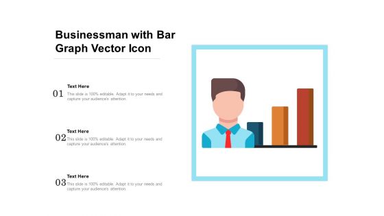 Businessman With Bar Graph Vector Icon Ppt PowerPoint Presentation File Deck PDF