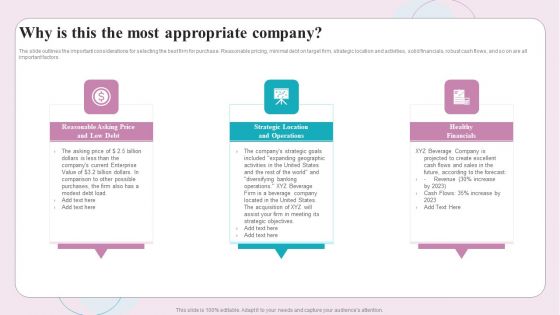 Buy Side M And A Service Why Is This The Most Appropriate Company Guidelines PDF