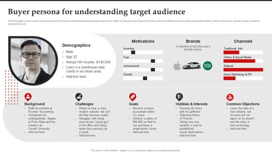Buyer Persona For Understanding Target Audience Elements PDF