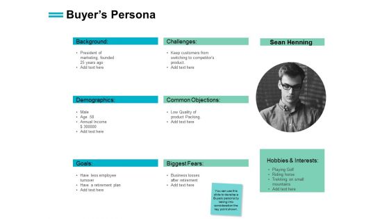 Buyer Persona Goals Ppt PowerPoint Presentation Ideas Example