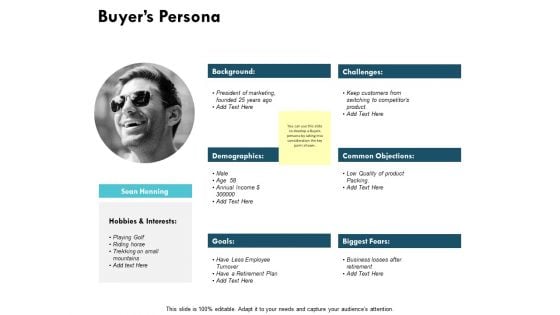 Buyers Persona Ppt PowerPoint Presentation Layouts Inspiration