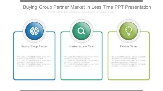 Buying Group Partner Market In Less Time Ppt Presentation